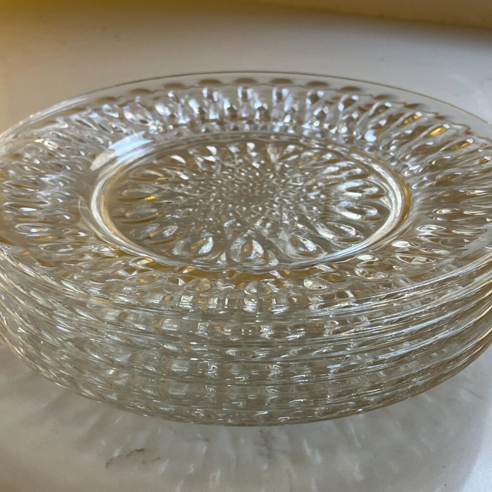 Six (6) LA ROCHERE LYONNAIS ANTHRACITE/GREY SALAD/DESSERT PLATES - 8 1/4"